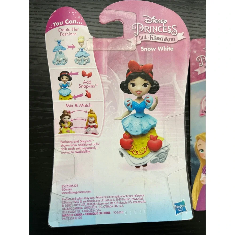 Hasbro Disney Princess Little Kingdom 3in Snap-Ins Snow White Rapunzel